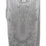 Sundance Embroidered Beaded Silk Shift Dress Ivory Sleeveless Size S Boho Photo 1