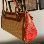 Brahmin RARE🔥Authentic BRAHIM vintage croc leather zip top shoulder bag Photo 10