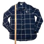 H&M Penn State Nittany Lions Shirt Sz 8 Flannel Button Up Long Sleeve Navy Blue Photo 4