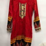 Pakistani Indian tunic top red dress Size XS Photo 0