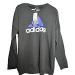 Adidas  Women's Sporty Athleisure  Black Long Sleeve Athletic Graphic Logo Sz M Photo 0