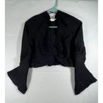 Kirious Black  Los Angeles Large Long Sleeve Crop Top Photo 3