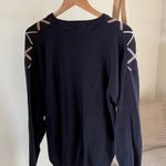 Vintage Argyle Golf Crewneck Sweater in Black/Camel Black Size XL Photo 2