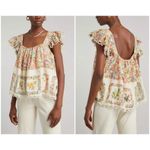 Farm Rio ππ Delicate Forest Scarves Blouse ~ Micro Floral Print Small NWT Photo 0