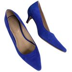 Boden Leather Low Heels Royal Blue Size 7 Photo 0