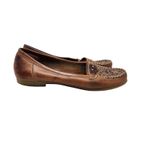 Thom McAn Floral Print Leather Slip On Loafers Shoes Round Toe Red Size 8.5 Photo 4