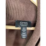 Jones New York  Signature Brown Waffle Knit Sweatshirt Women's Size Medium M Photo 4