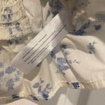 NWOT Band of the Free Size L Blue Floral Bows Cut Out Puff Peplum Crop Top Size L Photo 7