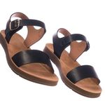 Black Faux Leather Sandal Size 6 Photo 1