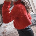 Jack by BB Dakota Red Fuzzy Turtleneck Sweater  Photo 2