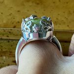 Natural Connemara Marble Sterling Silver Claddagh Ring Size 7 Photo 1