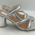 DV by Dolce Vit Dolce Vita Myla strapy slip on block heel silver sandals women Size 5 Photo 7