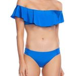 Trina Turk  off the shoulder ruffle top in blue Photo 0