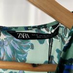 ZARA NWT  Floral Print Jumpsuit in Green‎ Size Extra Small Photo 7