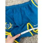 Nike  Women's M 3" Dri-FIT Icon Tempo Lined Running Shorts Blue/Yellow Athletic Photo 4