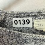 Lou & grey  Heathered Slate Blueish Grey and White Cotton Sweater Photo 9