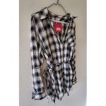 Isabel Maternity Women’s Button Down Plaid Shift Shirt Dress Size Medium Tie NWT Photo 3