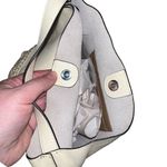 Vince Camuto  Sula Leather Top Handle Bucket Bag Jasmine Cream Snap Closure Photo 6