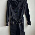 bill tornade long black cotton classic trench luxury coat gold size medium Photo 0