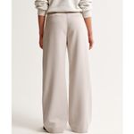 Abercrombie & Fitch Sloane Tailored Wide Leg Pant size 32/14 Light Taupe Neutral Photo 2