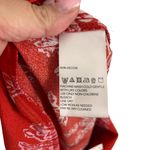 Free People Jumpsuit Floral Red Flutter Sleeve Button Up "Be The One" Size 2 Photo 8