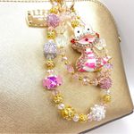 Handmade 🩷 Luxury Bag/Phone Chain Charm/Keychain PINK CHINESE DRAGON Bling Crystal Beads Photo 3