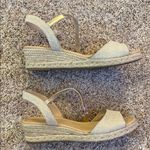 Charter Club Cream and Gold Sandals with Ankle Straps Photo 0
