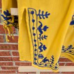 Flint Moss Beach size Small Embeoidered Swim Coverup Yellow & Blue Photo 1