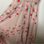 BCBGMAXAZRIA  Pink Embroidered floral Tulle Asymmetrical Cocktail Evening Dress 0 Photo 11