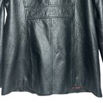 wilson's leather Wilsons Black Genuine Leather Blazer Button Jacket Sport Coat Vintage Y2K Medium Photo 9