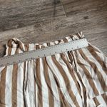 En Crême En Creme BUCKLE Womens WIDE LEG PANTS White/BROWN Boho RELAX MEDIUM NWT #81 Photo 2