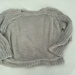 Free People Light Gray Chunky Knit Sweater Photo 0