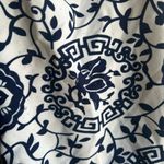 Cals  Navy Blue and White Back Cutout Flare Dress Photo 7