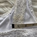 Vintage White Floral Lace Tank Top Square Neckline Size L Photo 10