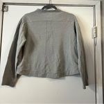 Les Lunes Gray Mock Neck Sweater Top Lightweight Organic Cotton Boxy Short Crop Size M Photo 4