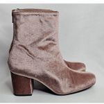 Free People Cecile Blush Pink Velvet Booties Crushed Velvet Size US 6.5 EU 37 Photo 1