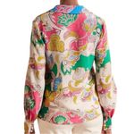 Boden Women’s Size 12 Cream Pink Paisley Silk Lilian Pullover Top Blouse Photo 3