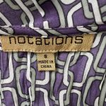 Notations Y2K Ruffle Blouse Small Sheer Chain Print Mesh Top Retro Glam Vibes Photo 3