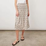 Rails  Selena Midi Smocked Skirt Cafe Floral‎ Size XS Photo 1
