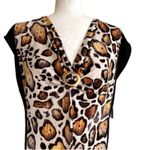 Peter Nygard Dress Cheetah Animal Print Jersey Stretch Dress Size MP NEW Photo 2