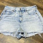 American Eagle  Mom Jean Shorts Women’s Size 8 High Rise Distressed Cut Offs Photo 0
