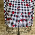 Lane Bryant Top Size 14/ 16 Checkered Red Stars Smocking July 4 Labor Da… Photo 8