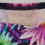 Neontide Black Floral Sports Bra Cutout Active Bikini Bralette Swim Top S Small Photo 4