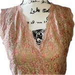 Garfield & Marks Lolita Lace Embroidered Pink Tan Camisole Small‎ Size 4 Photo 1