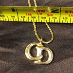 Christian Dior  Gold Plated CD Monogram Pendant Necklace w/ DIOR BOX, DUST BAG Photo 7