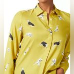Hobbs London Limited Edition 40th Anniversary Alana Whippet dog Shirt blouse 8 Yellow Photo 2