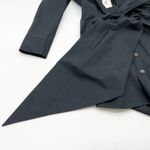 NEW Petersyn Womens XS‎ Agnes Shirt Dress Tie Front Puff Sleeve Black Gothic Photo 9