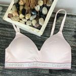 Calvin Klein Nude Logo Band Wire Free Padded Bralette Bra Top S Photo 1