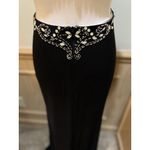 Betsy and Adam Floor Length Prom Dress ~ Black Size 2 ~ Beaded ~ Open Back Photo 11