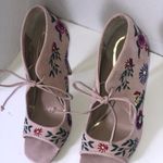 Betsey Johnson  embroidered flowers caira heels Photo 1